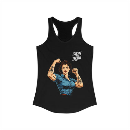 Rosy Vintage Racerback Tank — Strong Women Gym & Summer Top