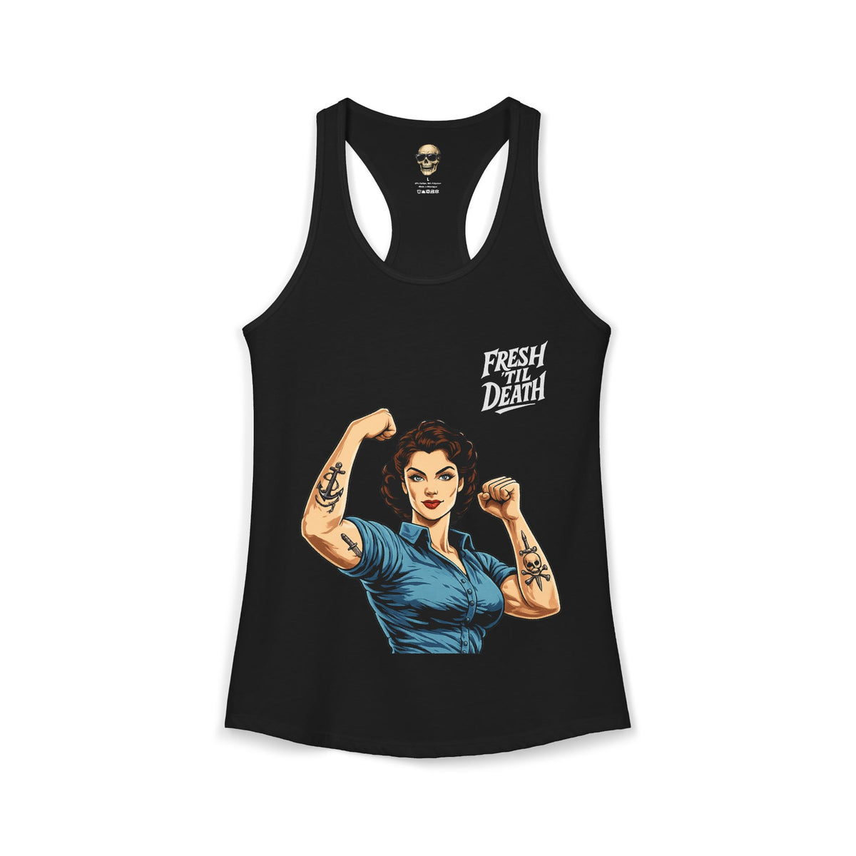 Rosy Vintage Racerback Tank — Strong Women Gym & Summer Top