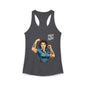 Rosy Vintage Racerback Tank — Strong Women Gym & Summer Top