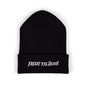 Fresh 'Til Death Embroidered Beanie — Tattoo Aftercare Brand Knit Hat